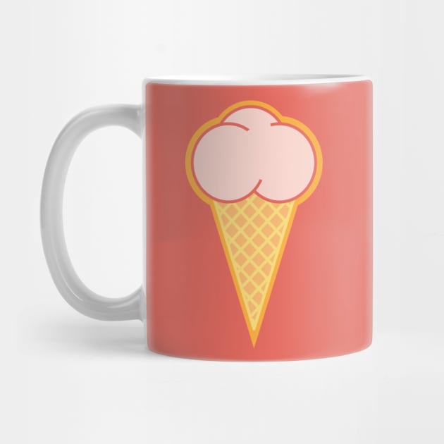 Strawberry Ice Cream Cone by Commykaze